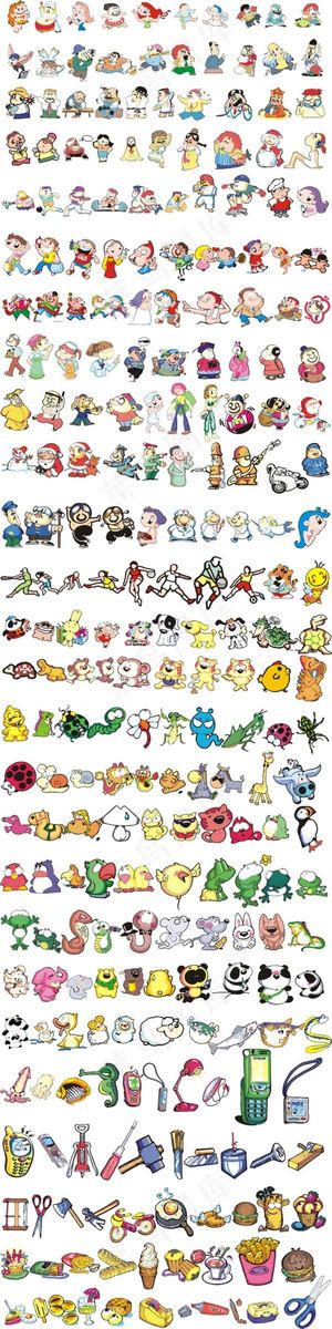 人物动物生活用品,免抠元素