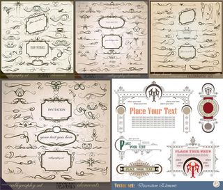 欧式线形花纹边角