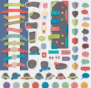创意标签标贴,免抠元素