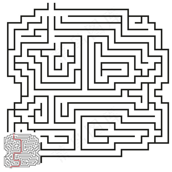 线条迷宫图案eps,ai矢量模版下载