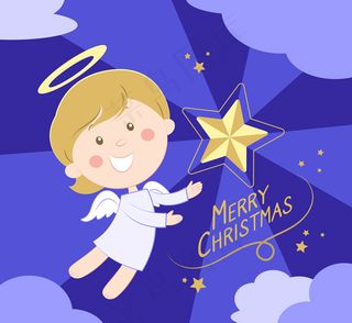 金发圣诞节天使