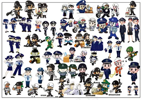 卡通警察元素