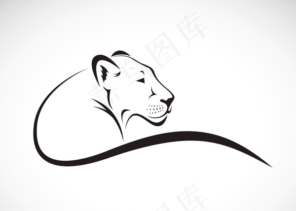 抽象母狮子logoeps,ai矢量模版下载