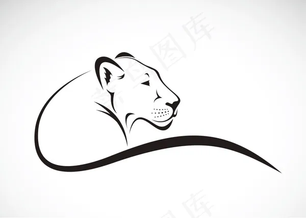 抽象母狮子logoeps,ai矢量模版下载