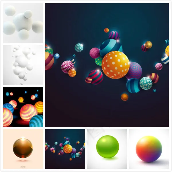 3D圆球矢量eps,ai矢量模版下载