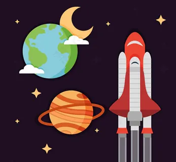 卡通太空元素 卡通太空元素