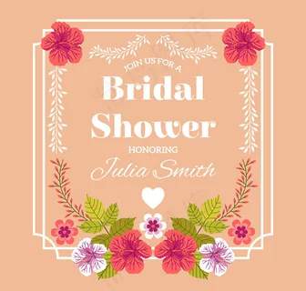 新娘送礼会邀请海报