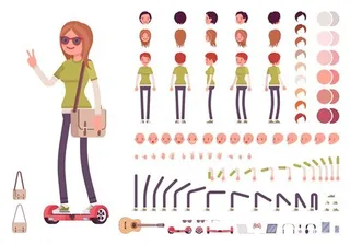 踩平衡车的女性