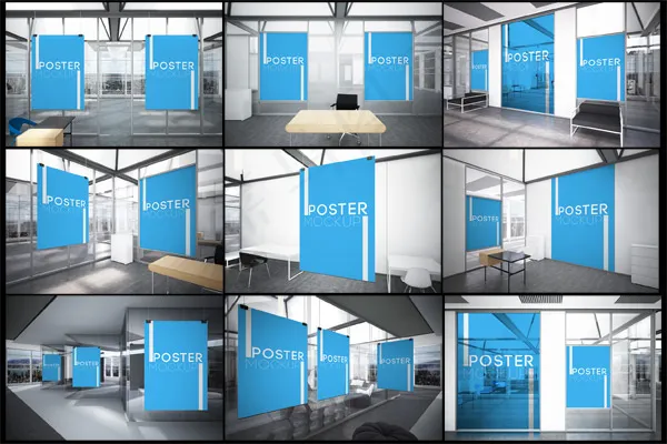 海报展示效果图(2880X1920(DPI:72))psd模版下载