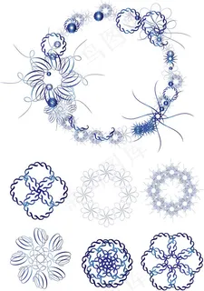 蓝色线条花纹 蓝色线条花纹