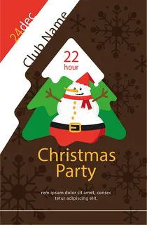 卡通圣诞派对海报
