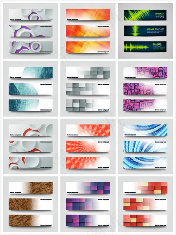 国外banner模板eps,ai矢量模版下载