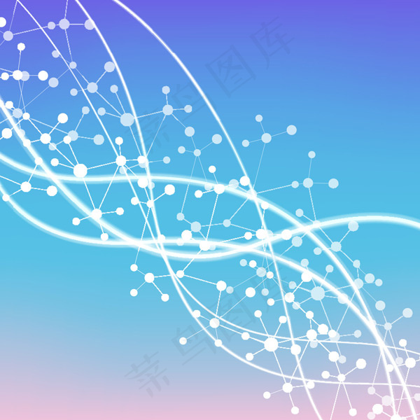 线条点线连接背景