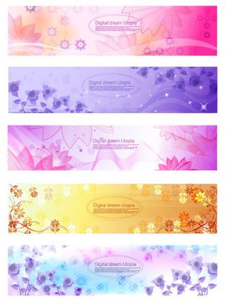 花朵背景矢量,背景元素