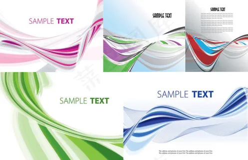 扭曲线条背景,背景元素