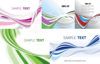 扭曲线条背景,背景元素