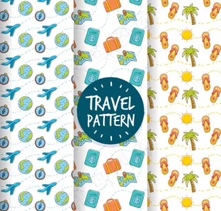 旅行元素无缝背景