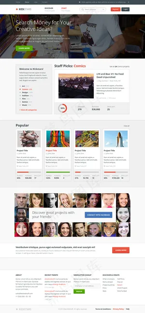 众筹平台整站模板