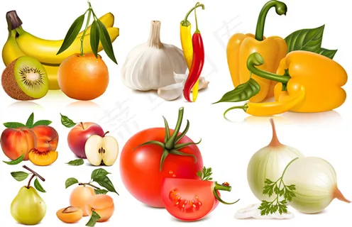 水果蔬菜矢量 水果蔬菜矢量