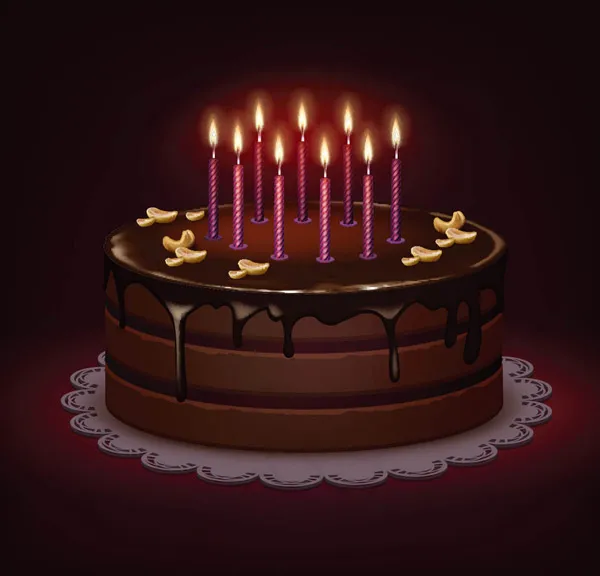 巧克力生日蛋糕eps,ai矢量模版下载