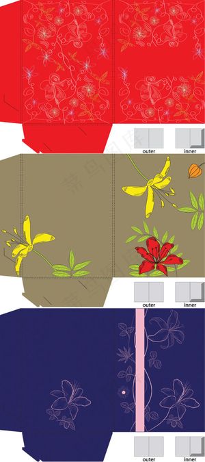 礼品盒包装矢量