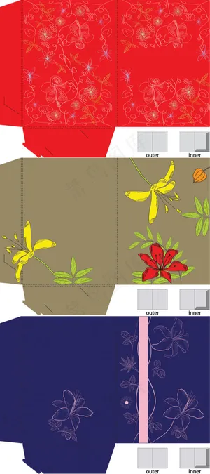 礼品盒包装矢量