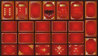 华丽边框红色展板