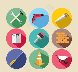 建筑工具图标,免抠元素