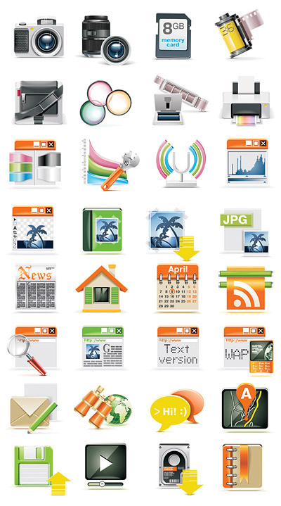 数码科技类图标,免抠元素,背景元素