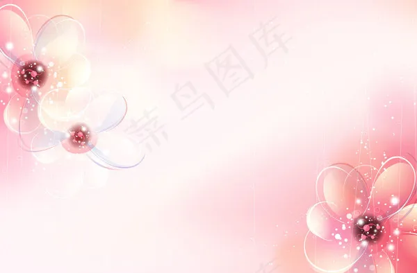 浪漫花朵背景,背景元素