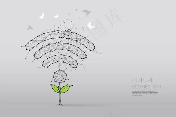 抽象无线符号eps,ai矢量模版下载