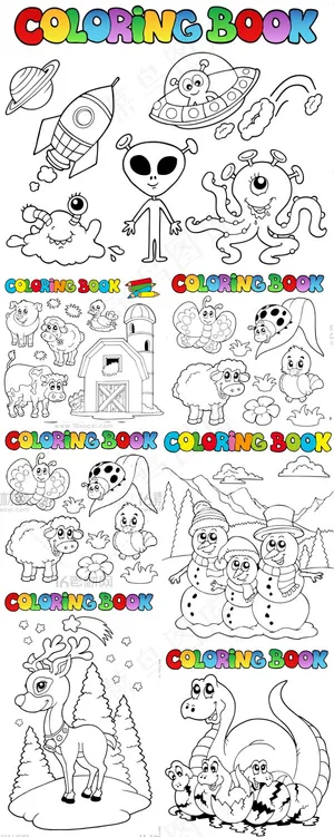 儿童上色画模板