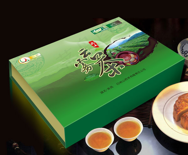 清新茶叶包装盒psd模版下载