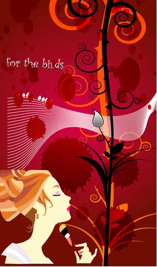 女孩背景,背景元素