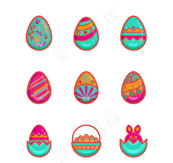 复活节彩蛋矢量