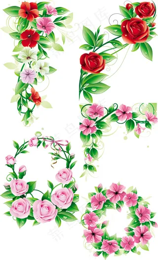 精美鲜花矢量