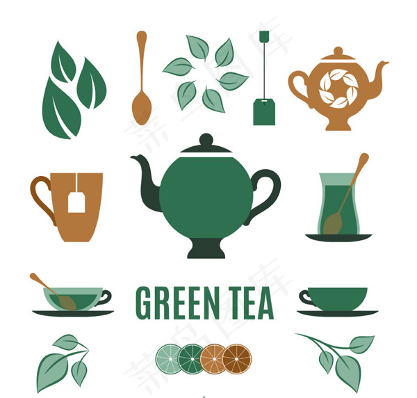 茶元素图标,免抠元素