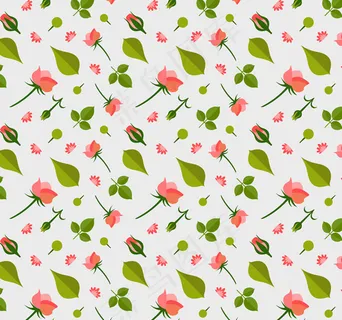 玫瑰花和叶子背景