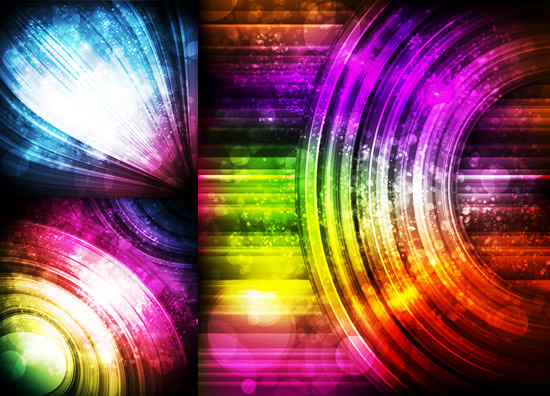 光晕炫彩线条背景