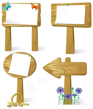 木板公告牌矢量