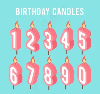 数字生日蜡烛