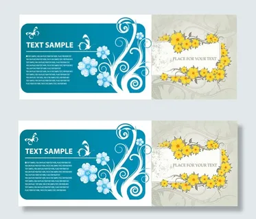 时尚花朵花纹卡片