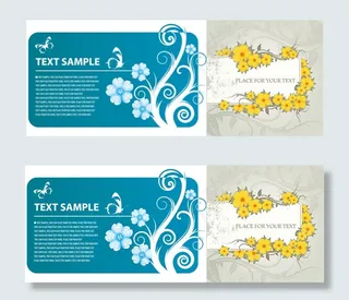 时尚花朵花纹卡片