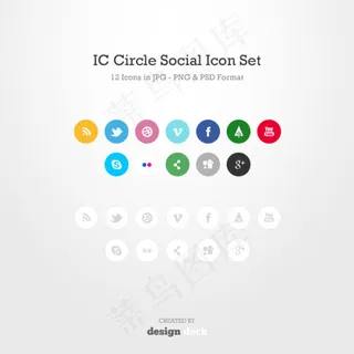 社交平台分享图标,免抠元素