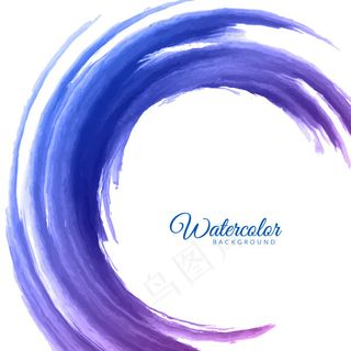 水彩涂抹圆形背景