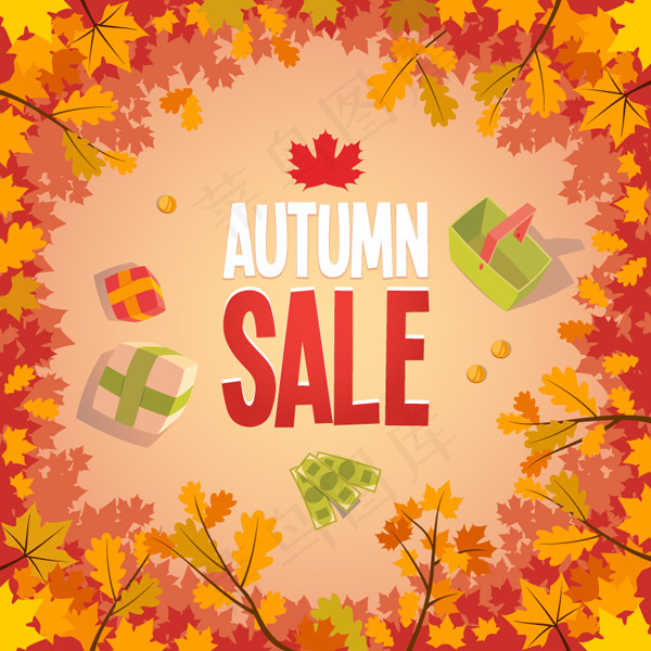 创意秋季促销海报