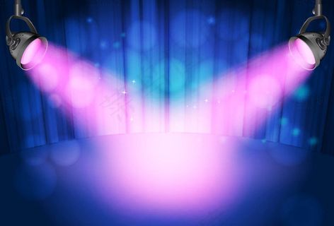 帷幕和聚光灯矢量