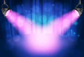 帷幕和聚光灯矢量