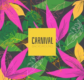 狂欢节树叶背景