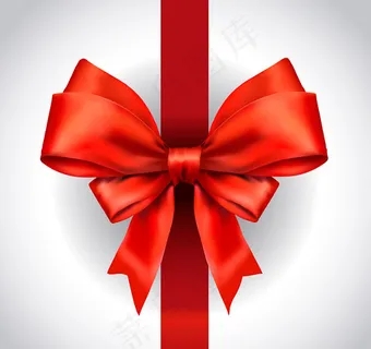 红色蝴蝶结矢量